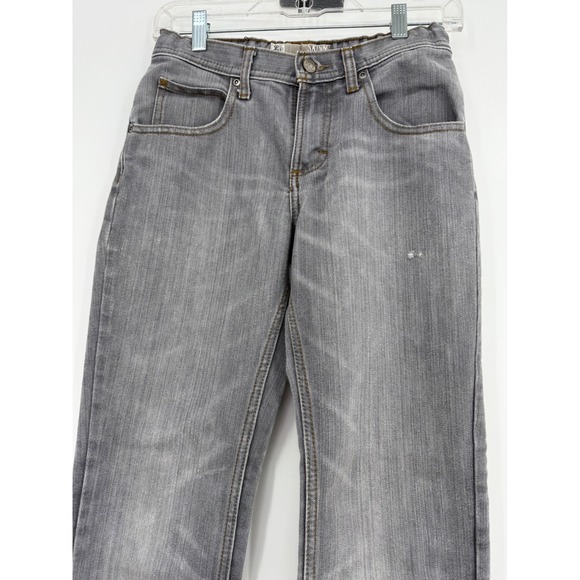 Boys Lee Dungarees Gray Adjustable Waist Skinny Jeans Size 14R Grunge School Y2K - Picture 5 of 9